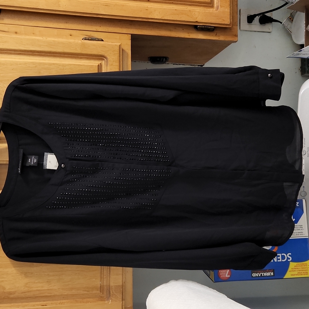 Brand New Womens Black Blouse 1X